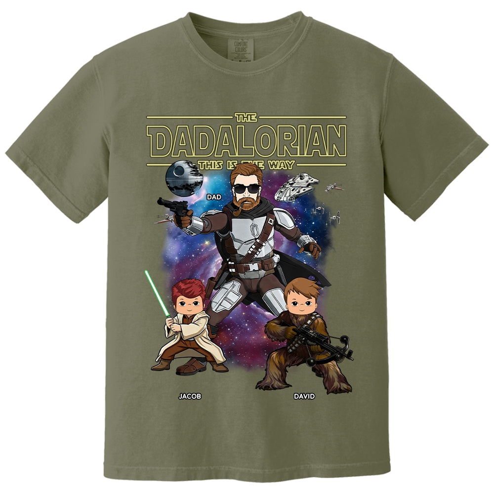 Custom The Dadalorian This Is The Way Vintage Style Shirt For Dad - Father's Day Gift Idea 2026 Vh01