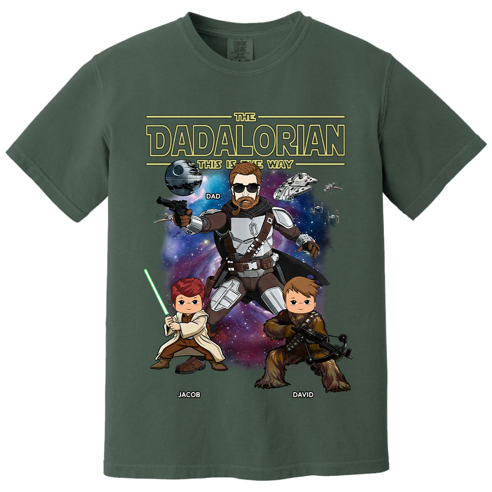 Custom The Dadalorian This Is The Way Vintage Style Shirt For Dad - Father's Day Gift Idea 2026 Vh01