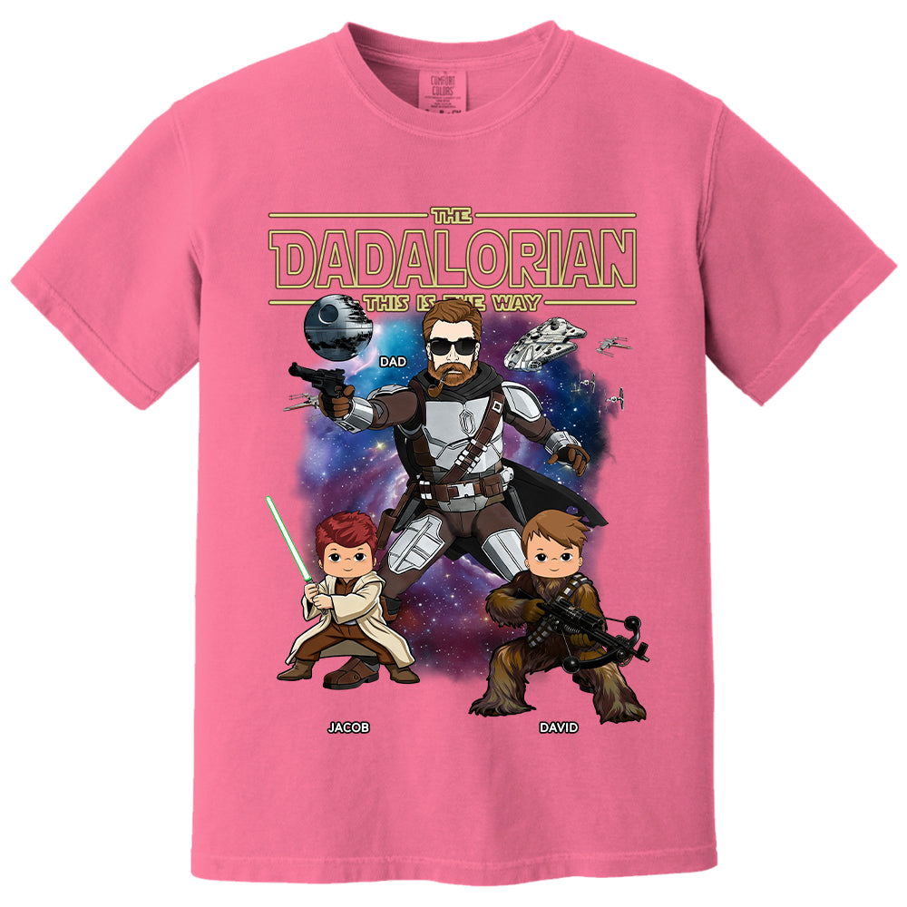 Custom The Dadalorian This Is The Way Vintage Style Shirt For Dad - Father's Day Gift Idea 2026 Vh01