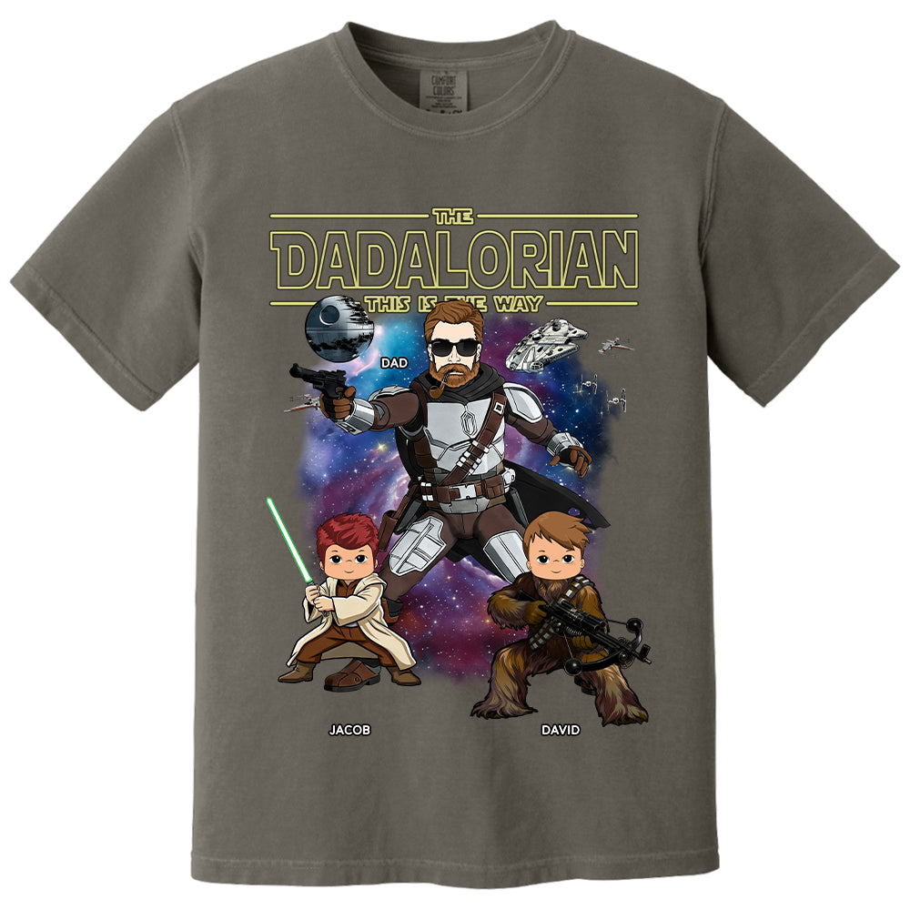 Custom The Dadalorian This Is The Way Vintage Style Shirt For Dad - Father's Day Gift Idea 2026 Vh01