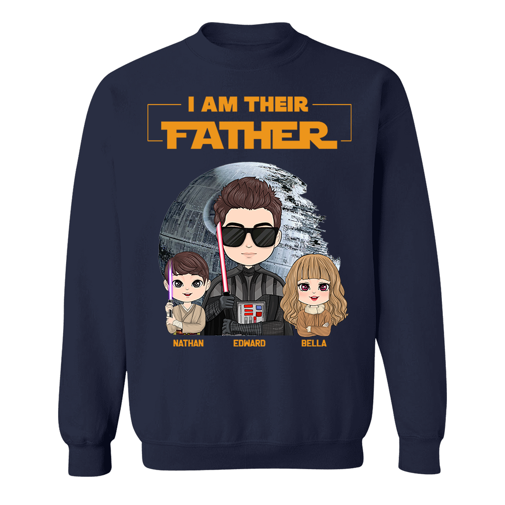 I Am Their Father Personalized Shirt Gift For Dad - Custom Cute Art Nickname With Kids