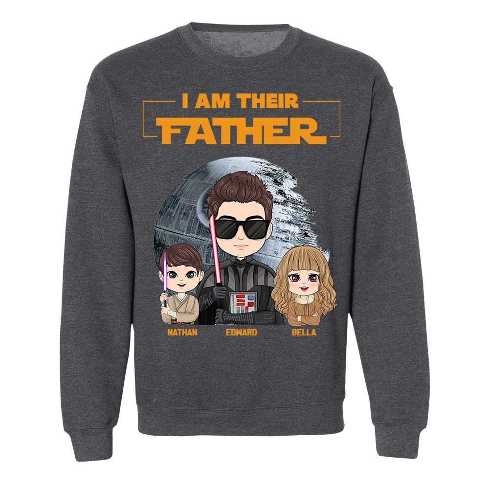 I Am Their Father Personalized Shirt Gift For Dad - Custom Cute Art Nickname With Kids