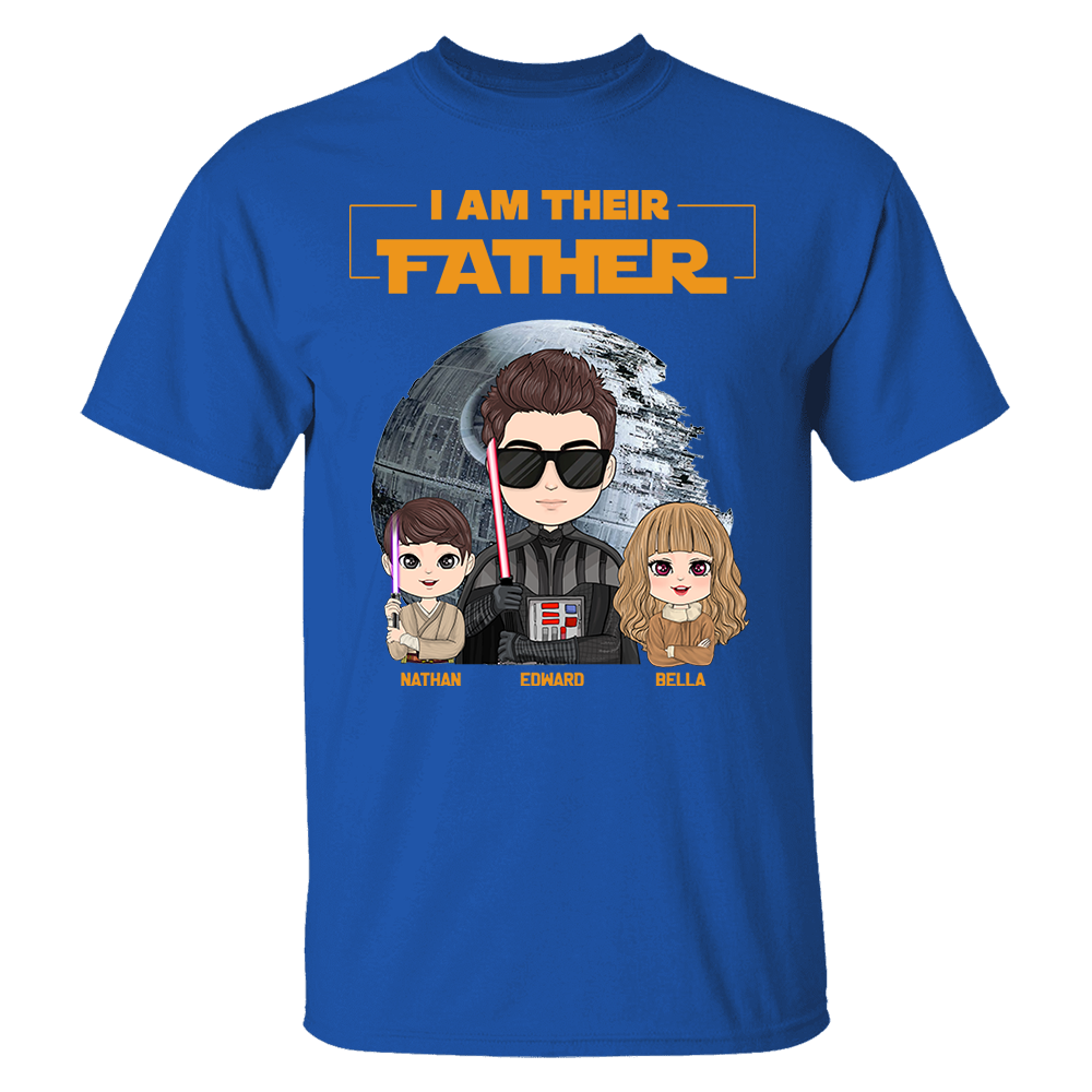I Am Their Father Personalized Shirt Gift For Dad - Custom Cute Art Nickname With Kids