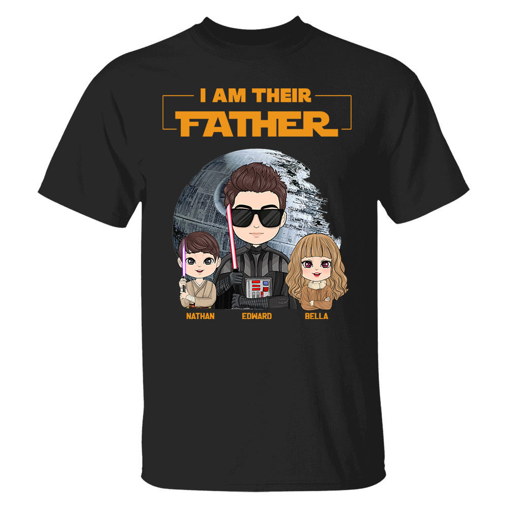 I Am Their Father Personalized Shirt Gift For Dad - Custom Cute Art Nickname With Kids