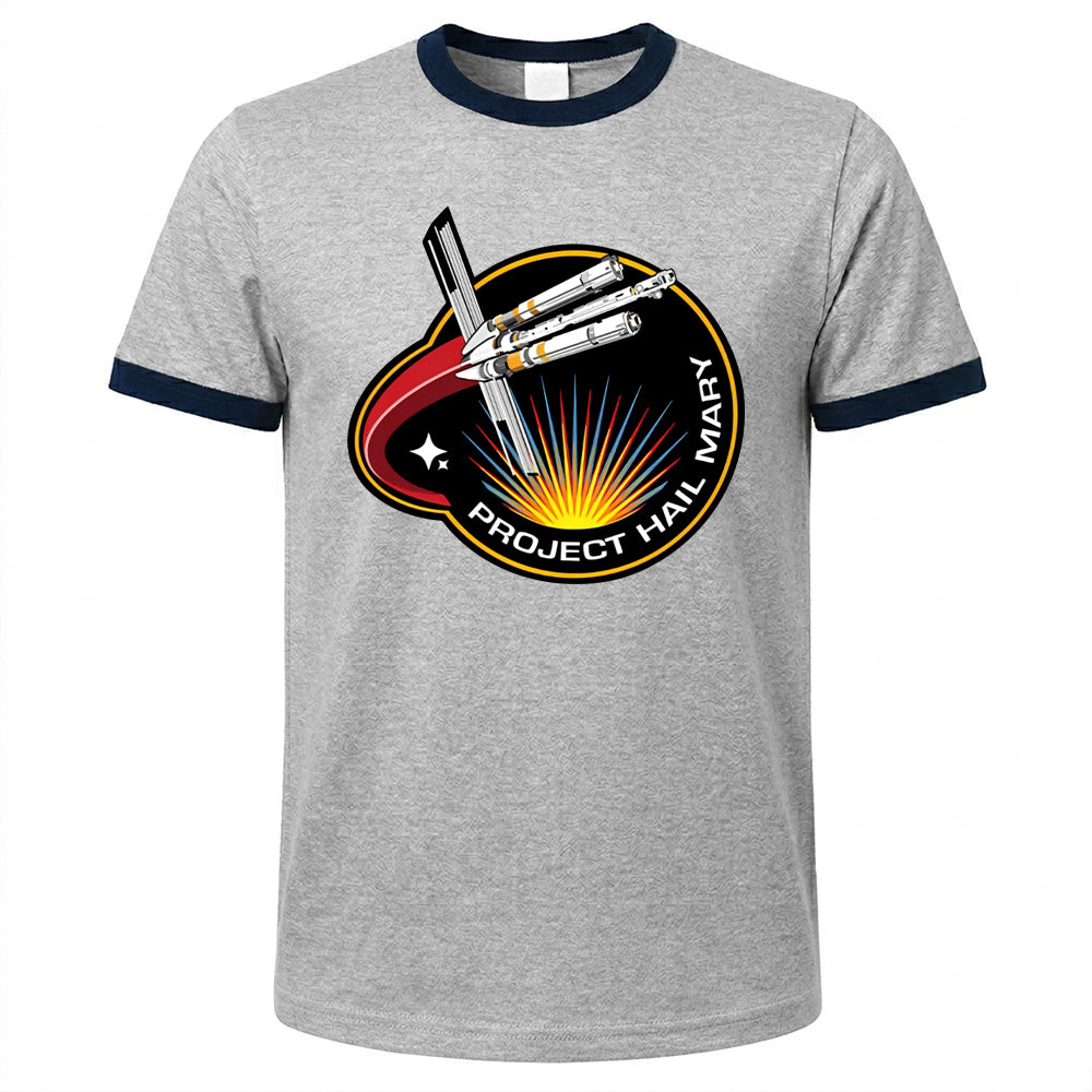 Project Hail Mary Shirt Ringer Tee Mission Patch