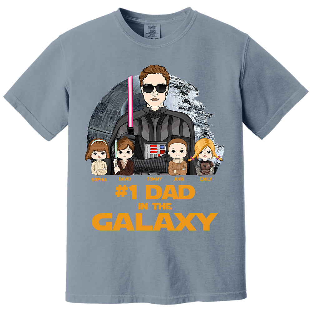 #1 Dad In The Galaxy - Personalized Shirt Custom For Dad Grandpa NA04 Pt99