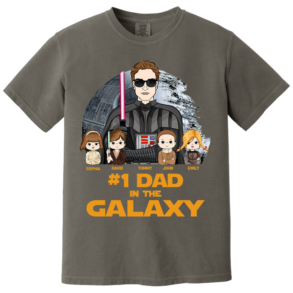 #1 Dad In The Galaxy - Personalized Shirt Custom For Dad Grandpa NA04 Pt99