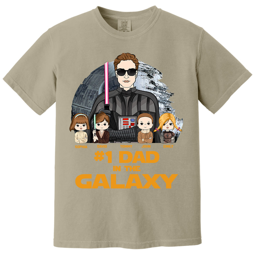 #1 Dad In The Galaxy - Personalized Shirt Custom For Dad Grandpa NA04 Pt99