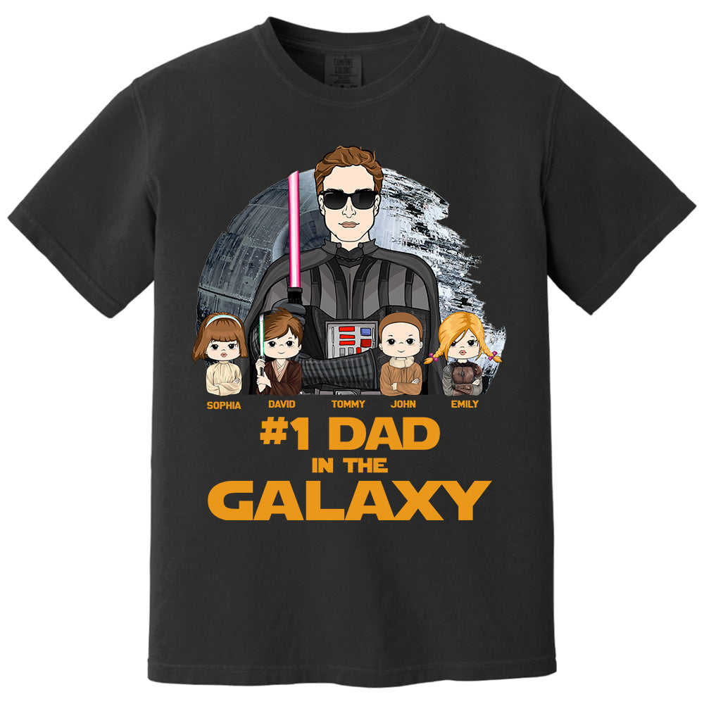 #1 Dad In The Galaxy - Personalized Shirt Custom For Dad Grandpa NA04 Pt99