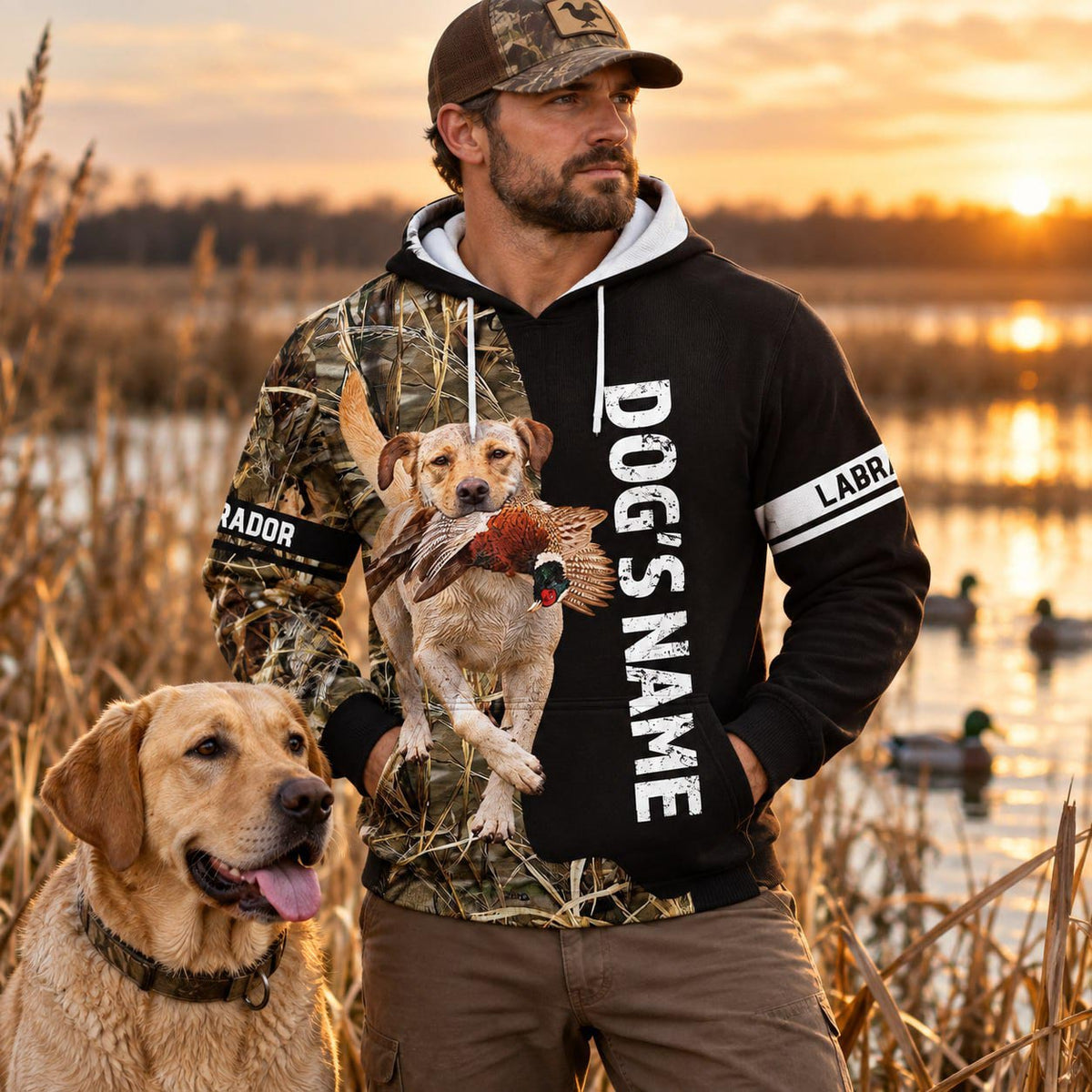 Custom Photo Hunting Dog Hoodie - Gift for Hunter A2110 Pt99