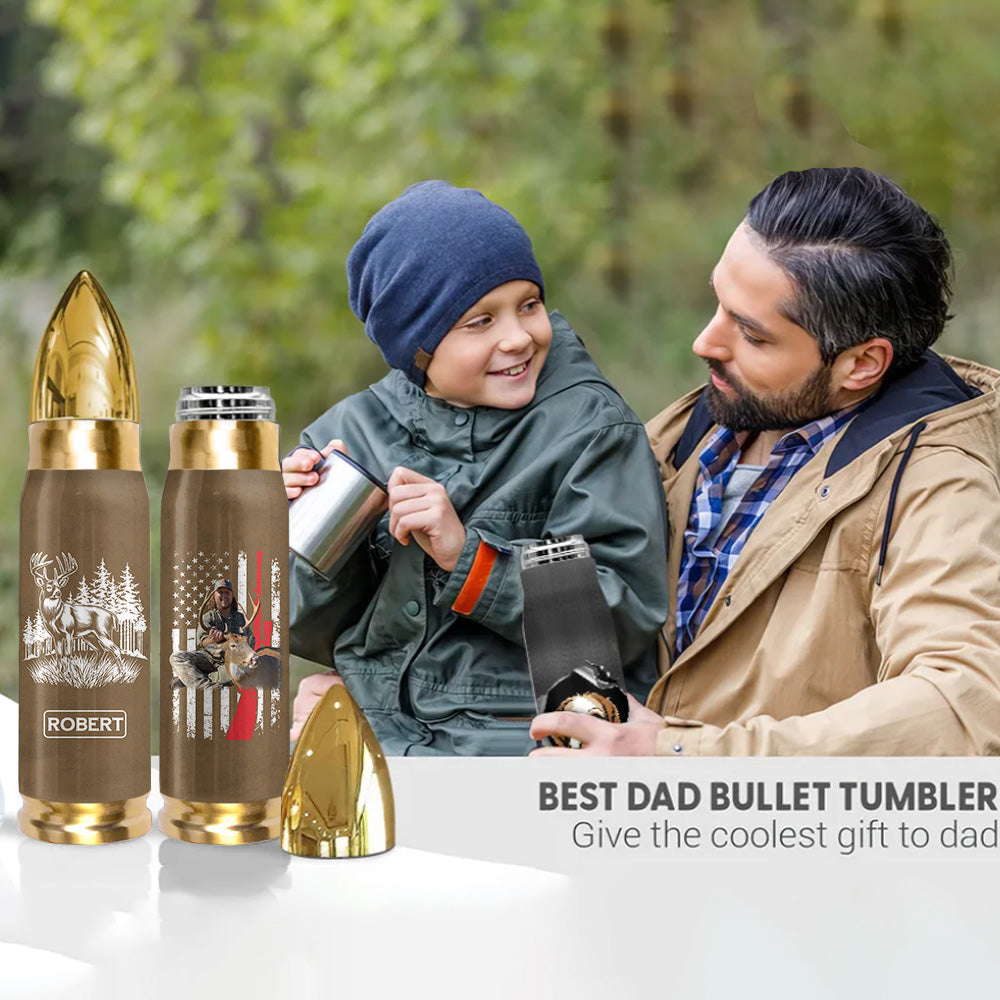 Personalized Hunting Bullet Tumbler Gifts for Hunter, Gifts for Husband, Dad, Father's Day A2110 T24