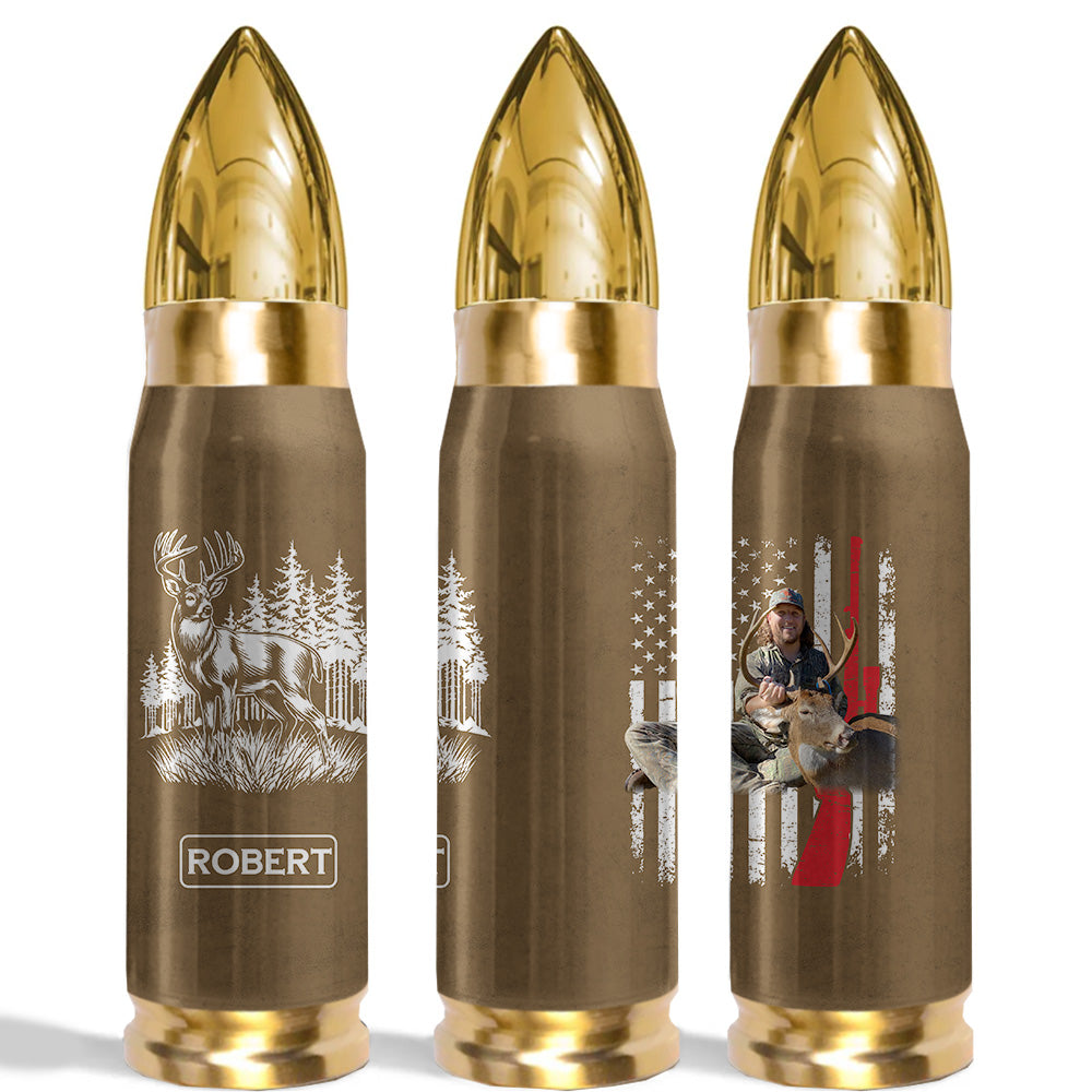 Personalized Hunting Bullet Tumbler Gifts for Hunter, Gifts for Husband, Dad, Father's Day A2110 T24