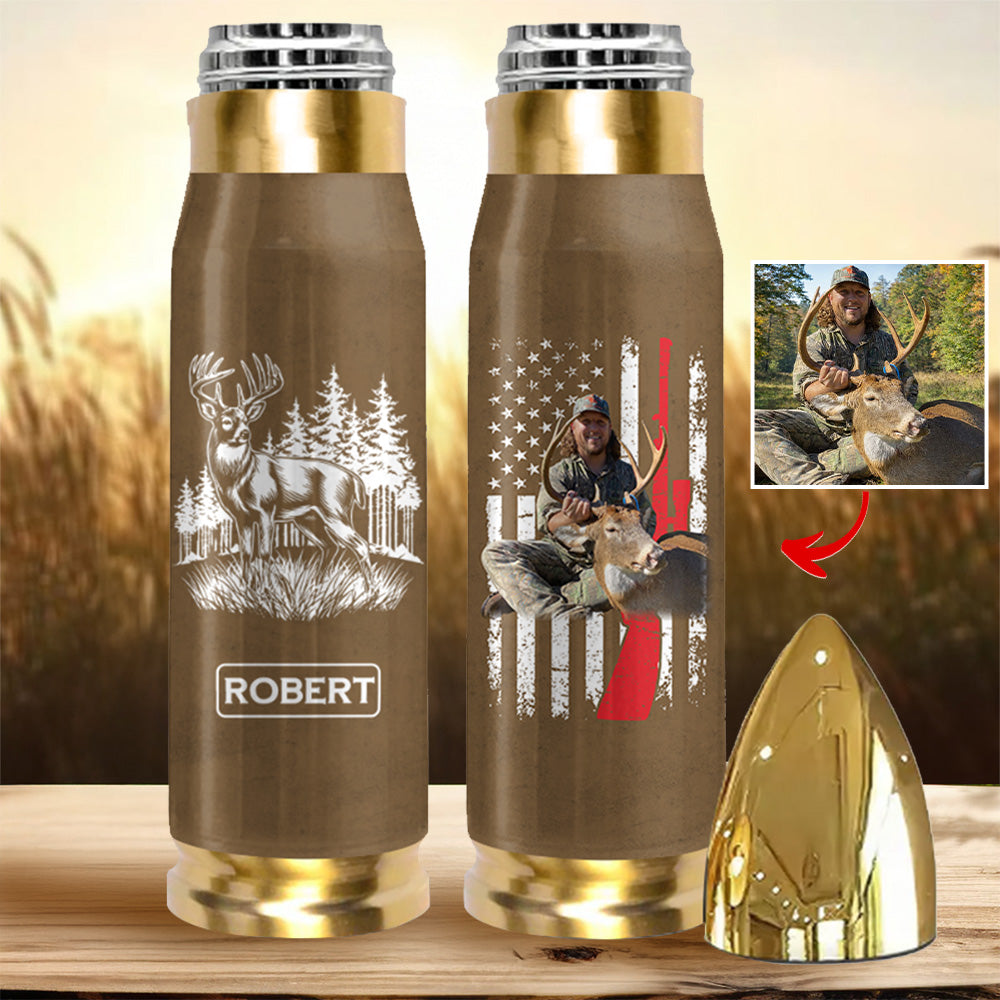 Personalized Hunting Bullet Tumbler Gifts for Hunter, Gifts for Husband, Dad, Father's Day A2110 T24
