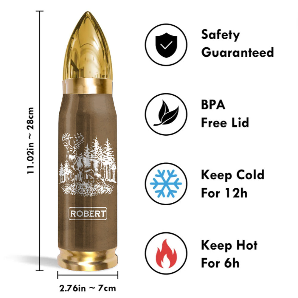 Personalized Hunting Bullet Tumbler Gifts for Hunter, Gifts for Husband, Dad, Father's Day A2110 T24