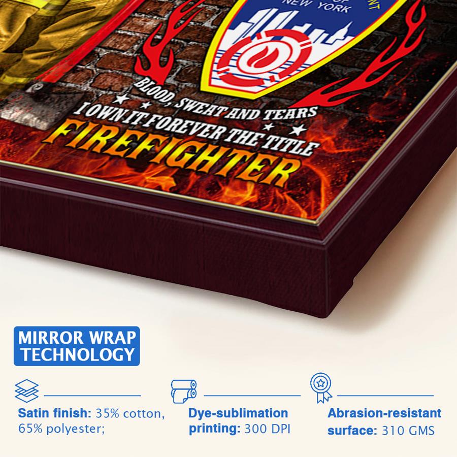 It Cannot Be Inherited Firefighter Armor Clothes And Helmet Custom Poster Canvas Gift For Firefighter H2511 Trna