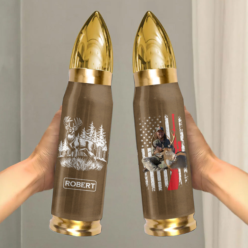 Personalized Hunting Bullet Tumbler Gifts for Hunter, Gifts for Husband, Dad, Father's Day A2110 T24