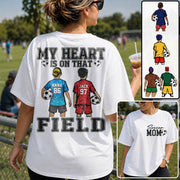 My Heart Is On That Field , Personalized Kids Name Number Soccer Shirt, Game Day Mom Gift Na02 T24
