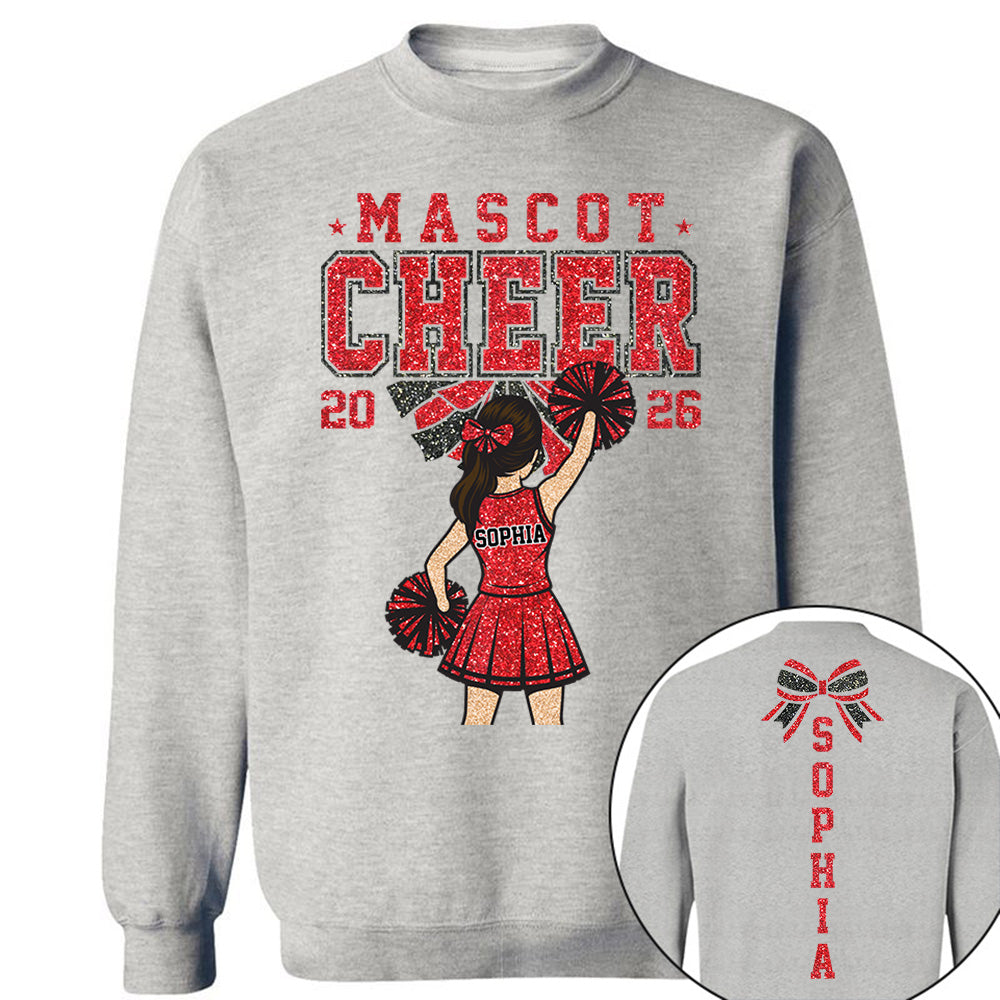 Personalized Cheerleader Shirt - Custom Cheer Team Name T-Shirt, Cheer Game Day Shirt for Mom Na02 VH01