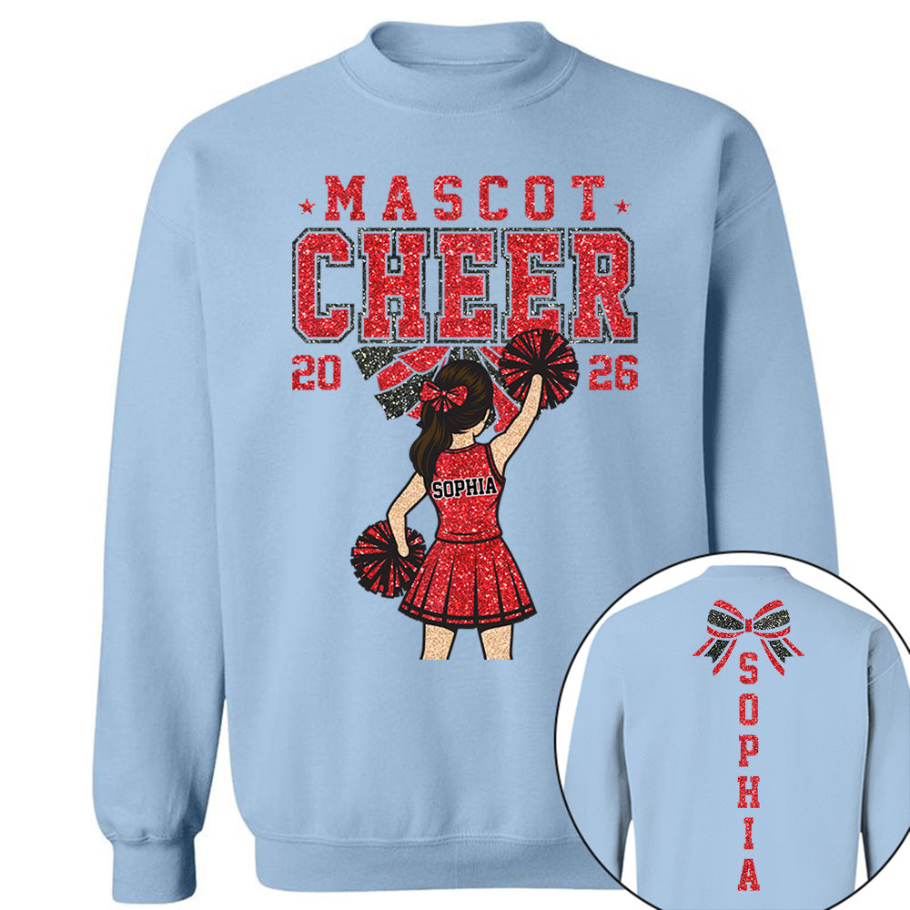 Personalized Cheerleader Shirt - Custom Cheer Team Name T-Shirt, Cheer Game Day Shirt for Mom Na02 VH01