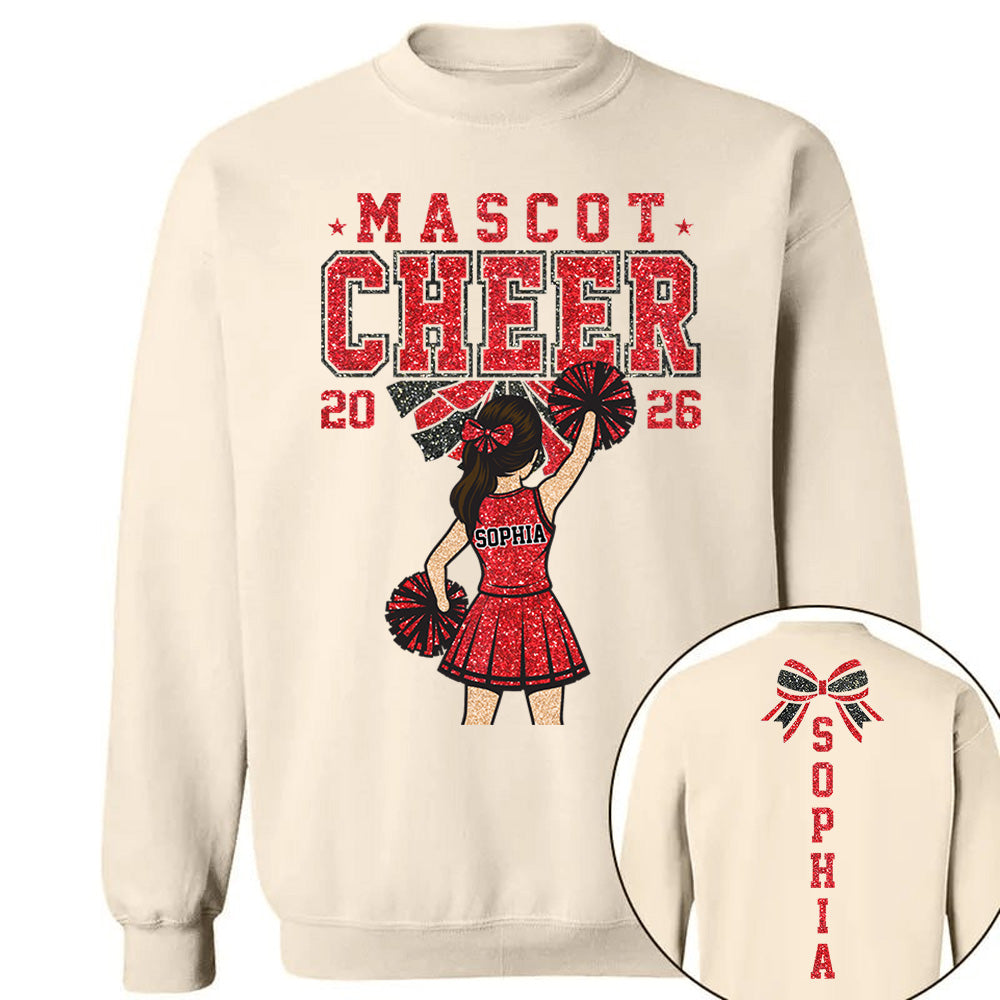 Personalized Cheerleader Shirt - Custom Cheer Team Name T-Shirt, Cheer Game Day Shirt for Mom Na02 VH01