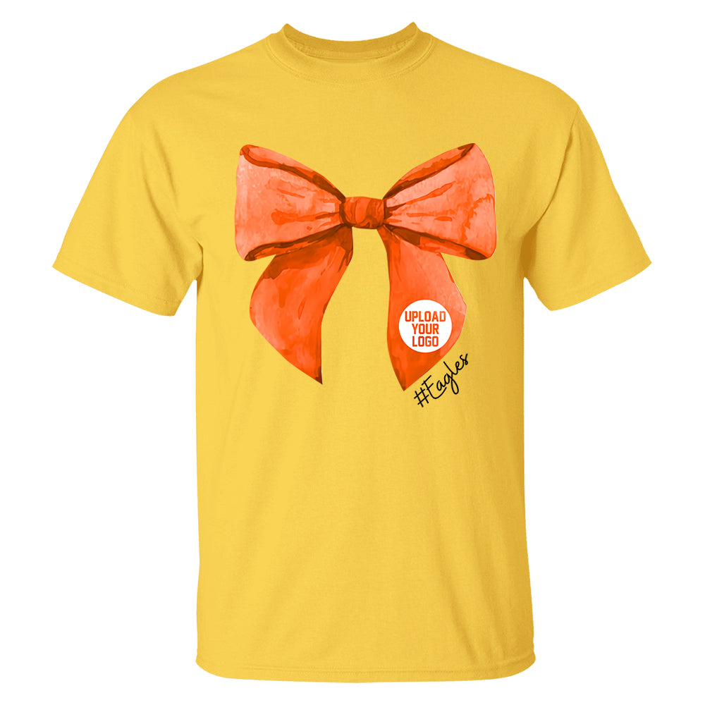 Football Shirt, High School City Football Team Shirt, Mascot Bow Shirt, Coquette Bows School Spirit T-shirt, Cheer Mascot, Booster Coquette