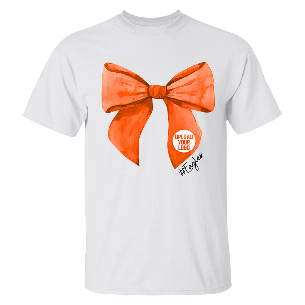 Football Shirt, High School City Football Team Shirt, Mascot Bow Shirt, Coquette Bows School Spirit T-shirt, Cheer Mascot, Booster Coquette