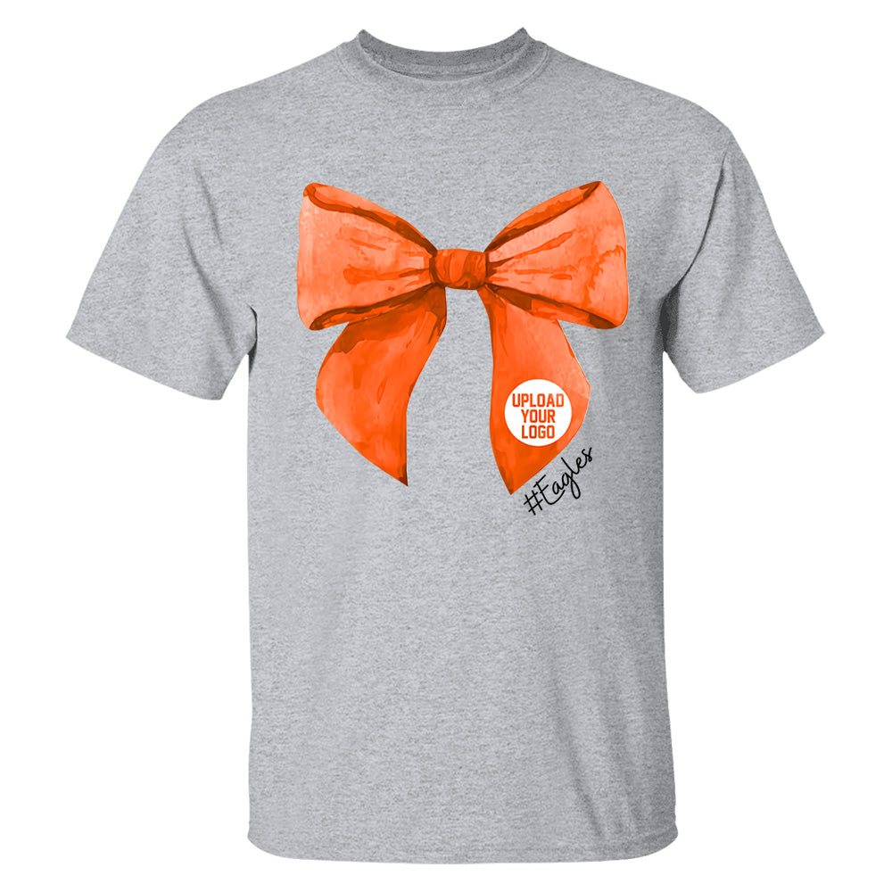 Football Shirt, High School City Football Team Shirt, Mascot Bow Shirt, Coquette Bows School Spirit T-shirt, Cheer Mascot, Booster Coquette
