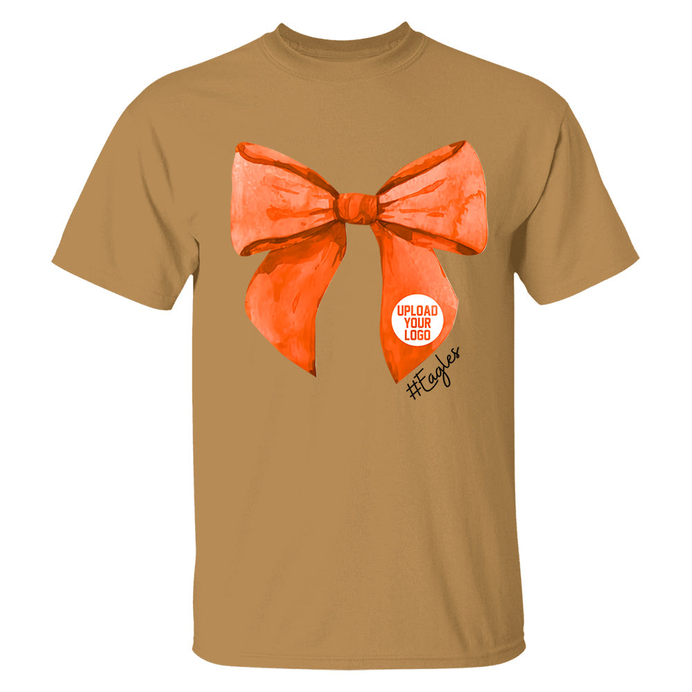 Football Shirt, High School City Football Team Shirt, Mascot Bow Shirt, Coquette Bows School Spirit T-shirt, Cheer Mascot, Booster Coquette