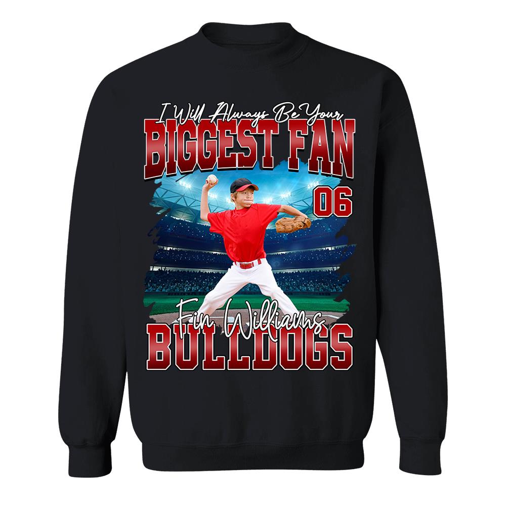 I Will Always Be Your Biggest Fan Personalized Shirt Custom Your Photo Gift For Baseball Player Vr2 Na02 Hv01
