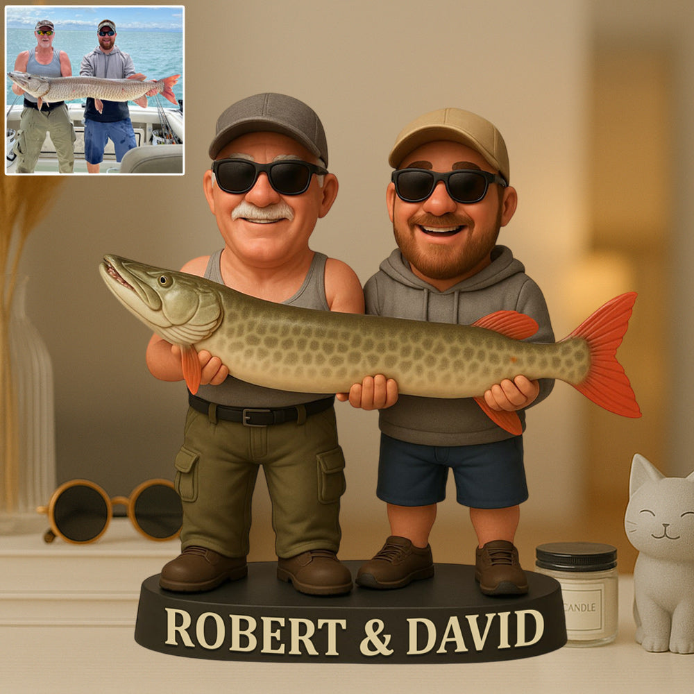 Custom Photo Acrylic Block Plaque, Personalized Christmas Birthday Fishing, Gifts For Fisherman T1807