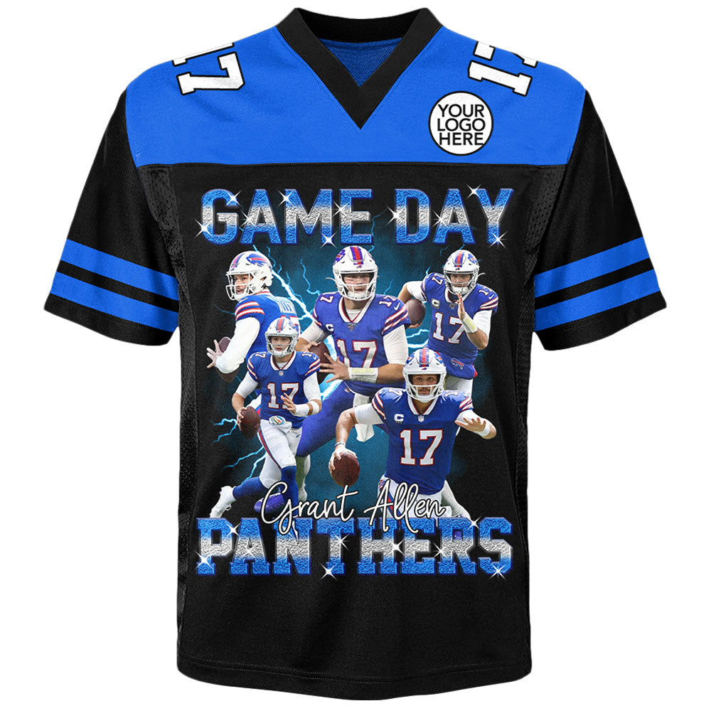 Custom Photo Football Game Day Football Jersey Gift For Football Lovers - Personalized Gift For Football Player Na02 Do99