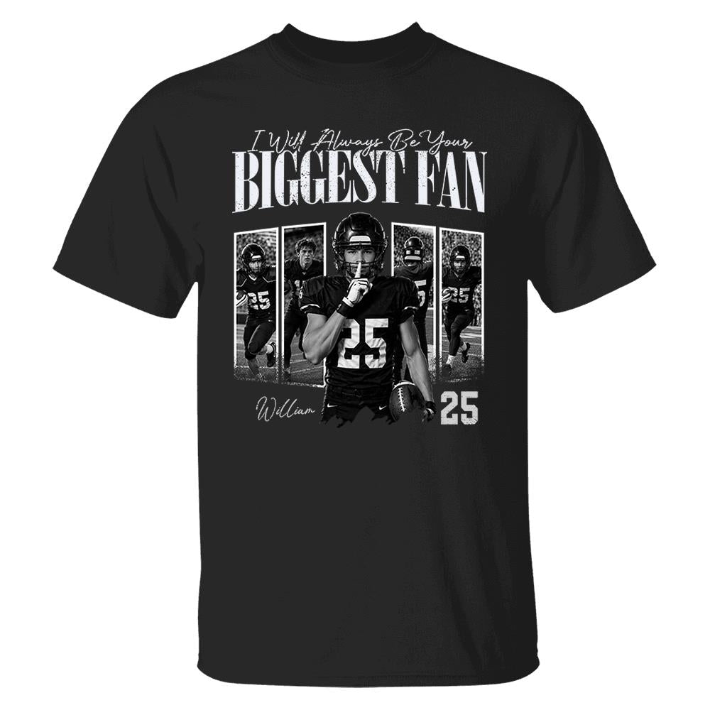 Custom Photo I'll Always Be Your Biggest Fan Football Mom Gift Idea L0411