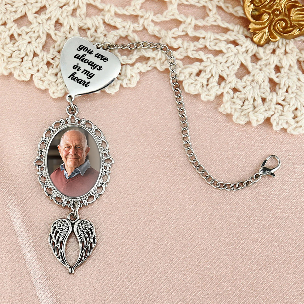 You Are Always In My Heart - Personalized Memorial Graduation Tassel Photo Charm Tu20