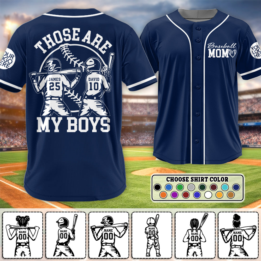Baseball Mom Jersey – Those Are My Boys - Personalized Baseball Family Jersey NA04 Hv01