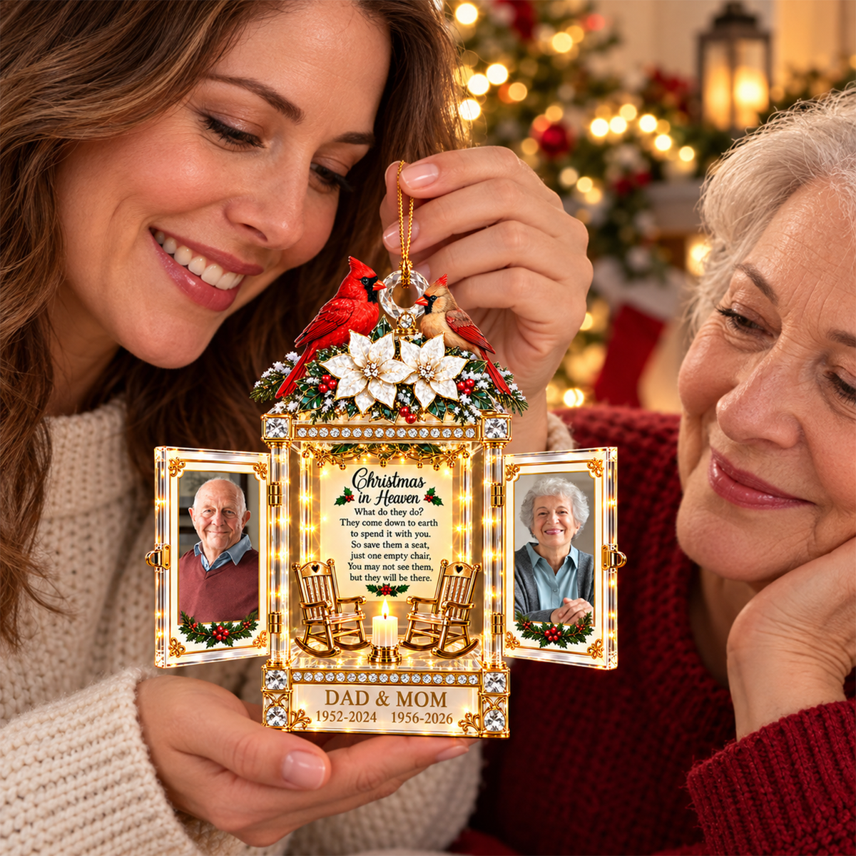 Christmas In Heaven - Personalized Memorial Ornament For Christmas NA04 Hv01