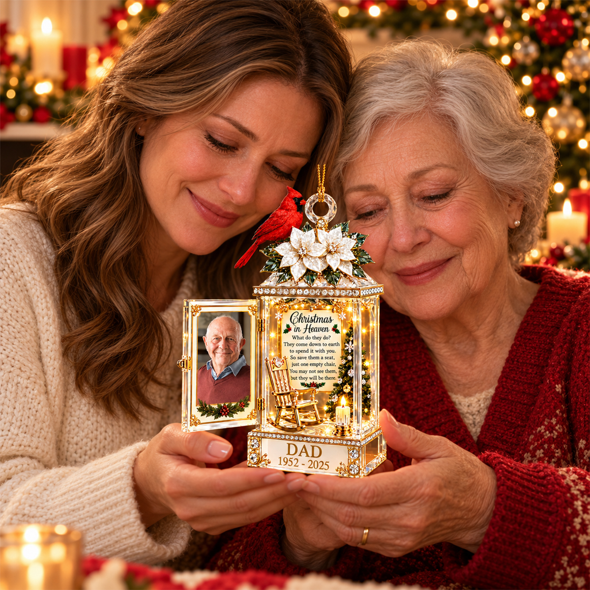 Christmas In Heaven - Personalized Memorial Ornament For Christmas NA04 Hv01