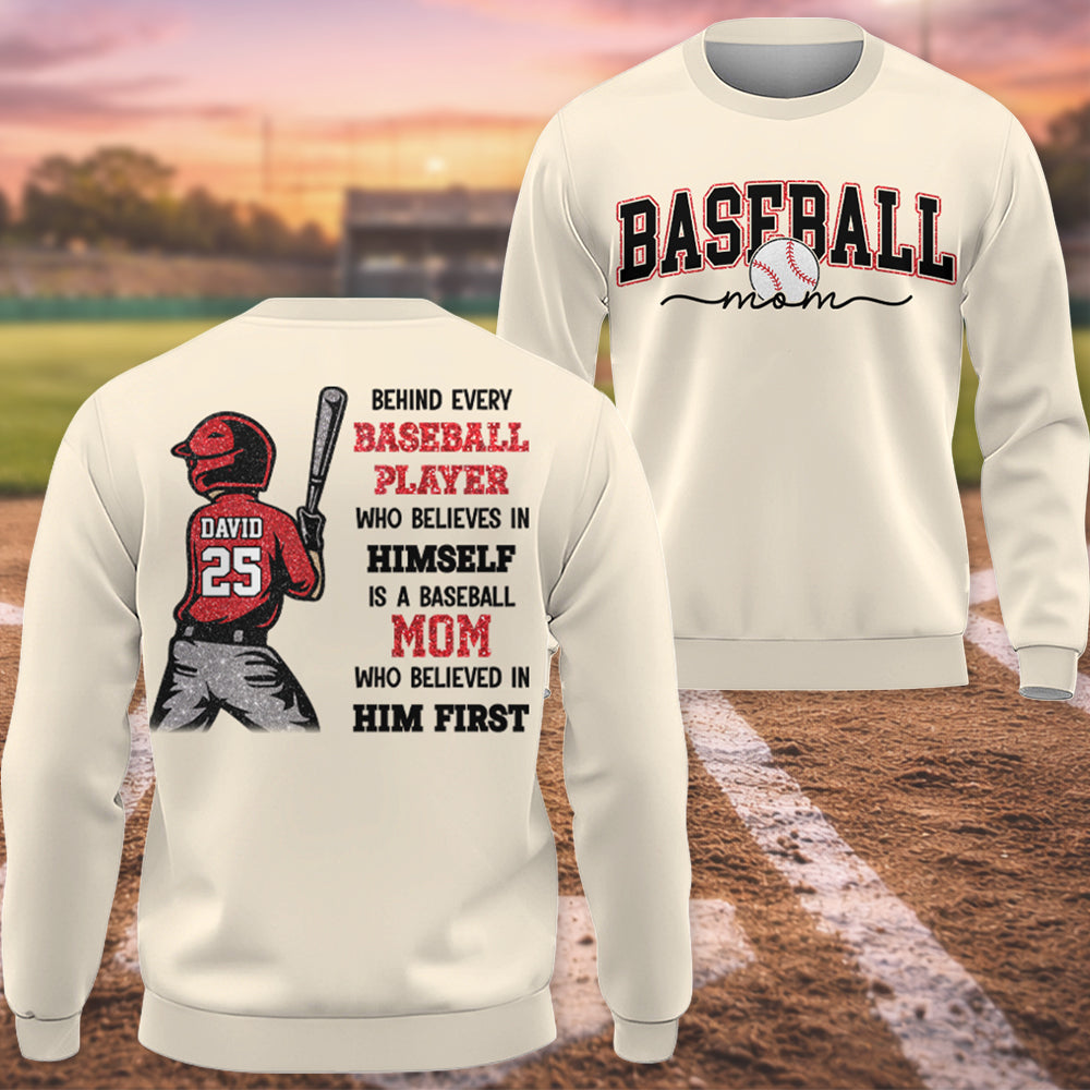 Baseball Mom - Behind Every Baseball Player Shirt - Personalized Shirt For Baseball Family T1807 Hv01