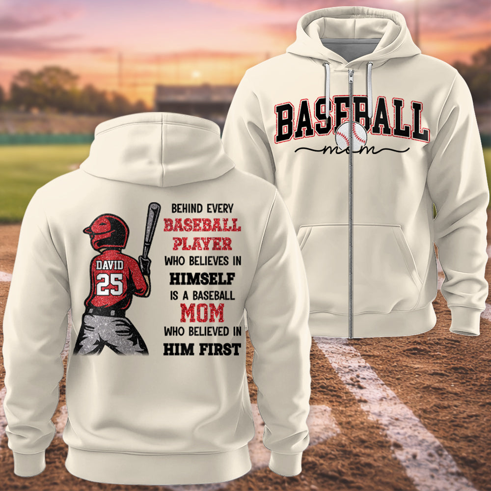 Baseball Mom - Behind Every Baseball Player Shirt - Personalized Shirt For Baseball Family T1807 Hv01