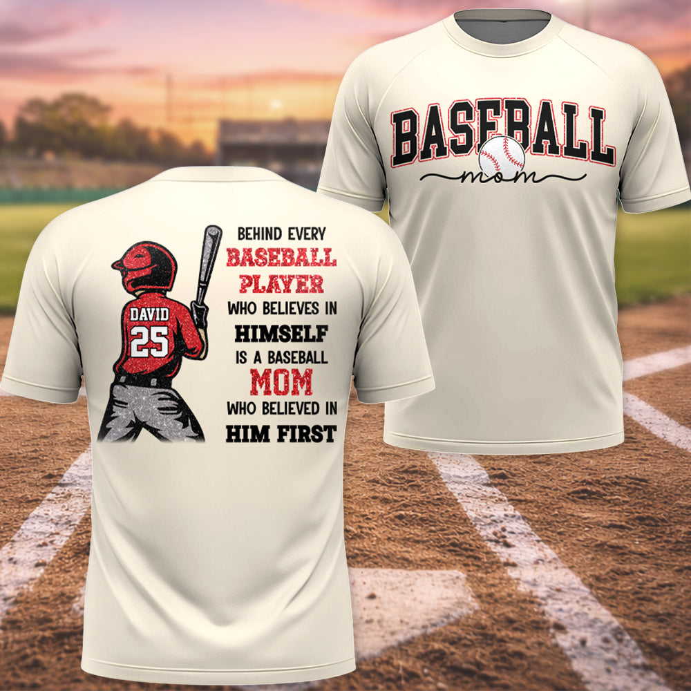 Baseball Mom - Behind Every Baseball Player Shirt - Personalized Shirt For Baseball Family T1807 Hv01