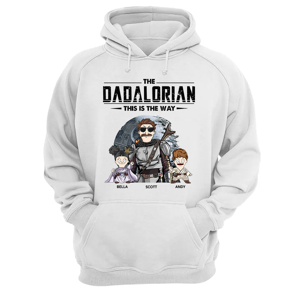 The Dadalorian This Is The Way Personalized Shirt Gift For Dad - Custom Nickname With Kids Vr2 New Nh00