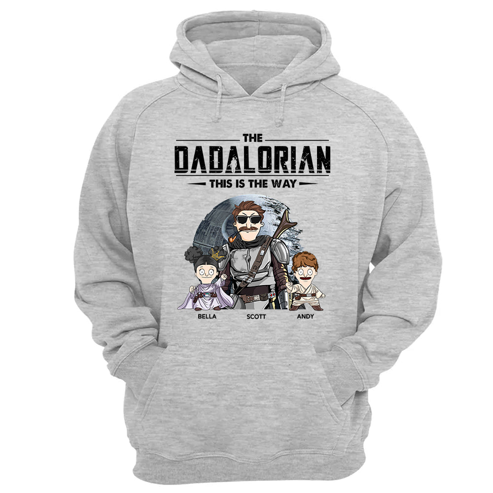 The Dadalorian This Is The Way Personalized Shirt Gift For Dad - Custom Nickname With Kids Vr2 New Nh00