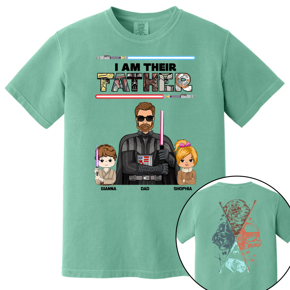 I Am Their Father - Personalized Two Sided Print Shirt For Dad Pt99