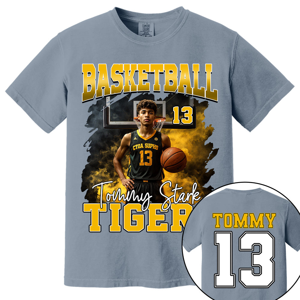 Personalized Basketball Shirt, Custom Photo And Team Name For Basketball Mom Sport Family T1807 Li29