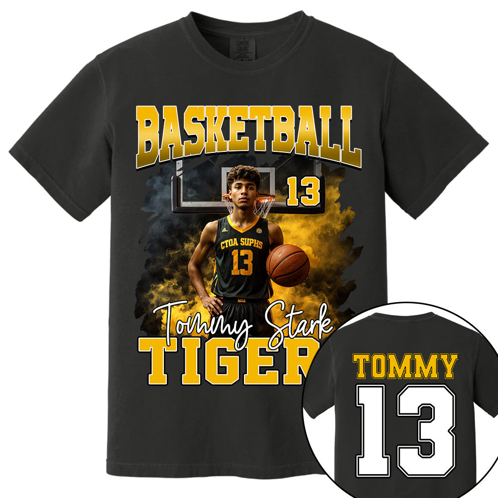 Personalized Basketball Shirt, Custom Photo And Team Name For Basketball Mom Sport Family T1807 Li29