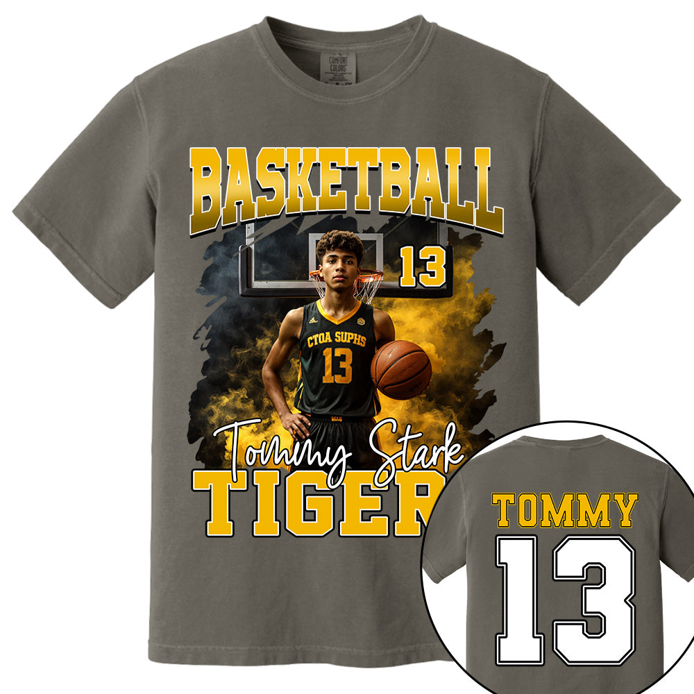 Personalized Basketball Shirt, Custom Photo And Team Name For Basketball Mom Sport Family T1807 Li29