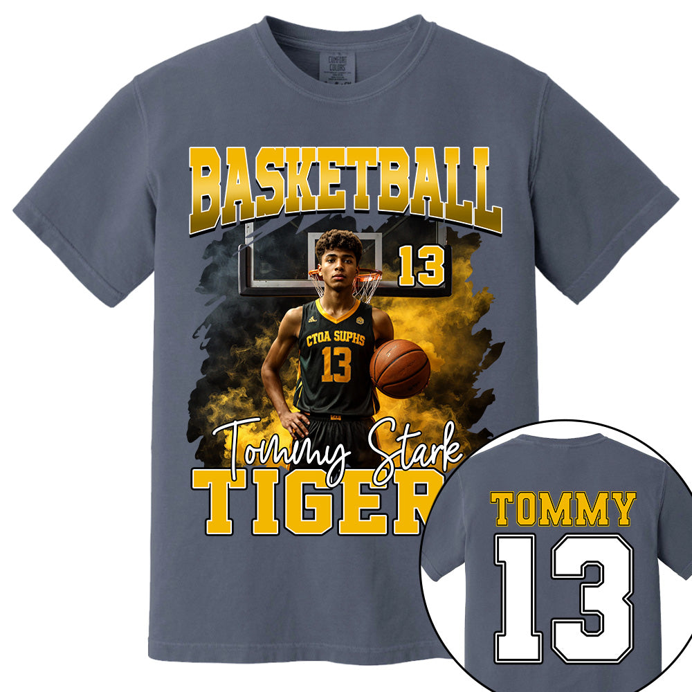 Personalized Basketball Shirt, Custom Photo And Team Name For Basketball Mom Sport Family T1807 Li29