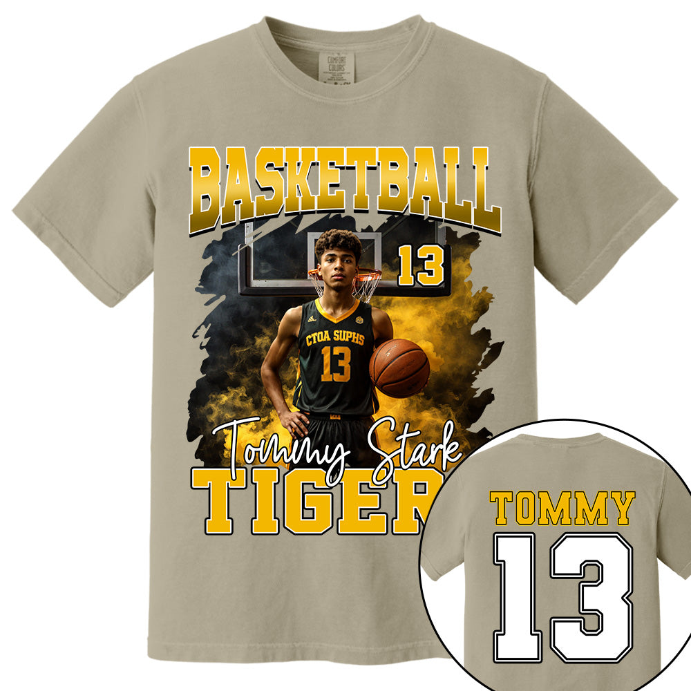 Personalized Basketball Shirt, Custom Photo And Team Name For Basketball Mom Sport Family T1807 Li29