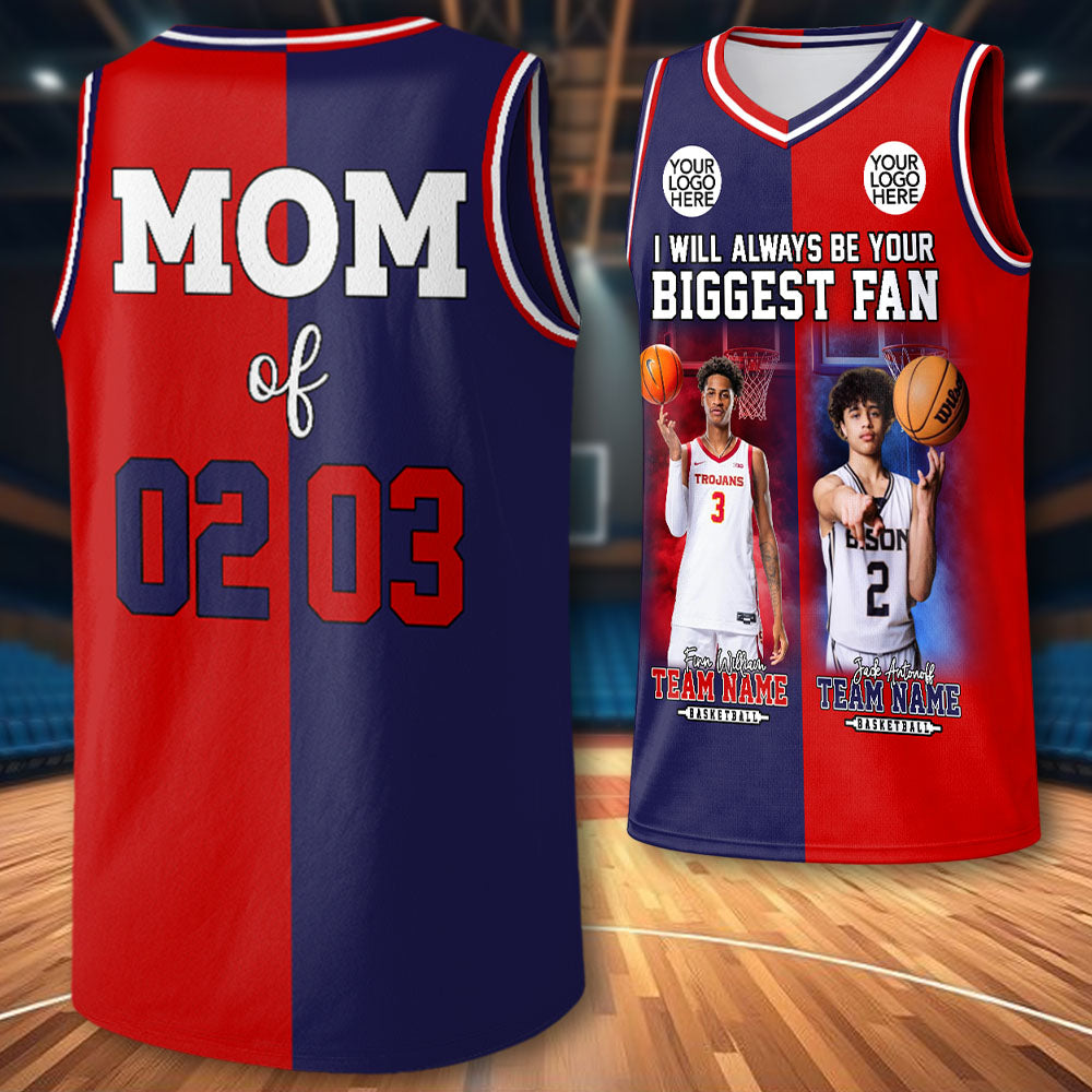 Custom Any Two Basketball Team, Personalized Photo Basketball Jersey, Gift For Basketball Lover T1807