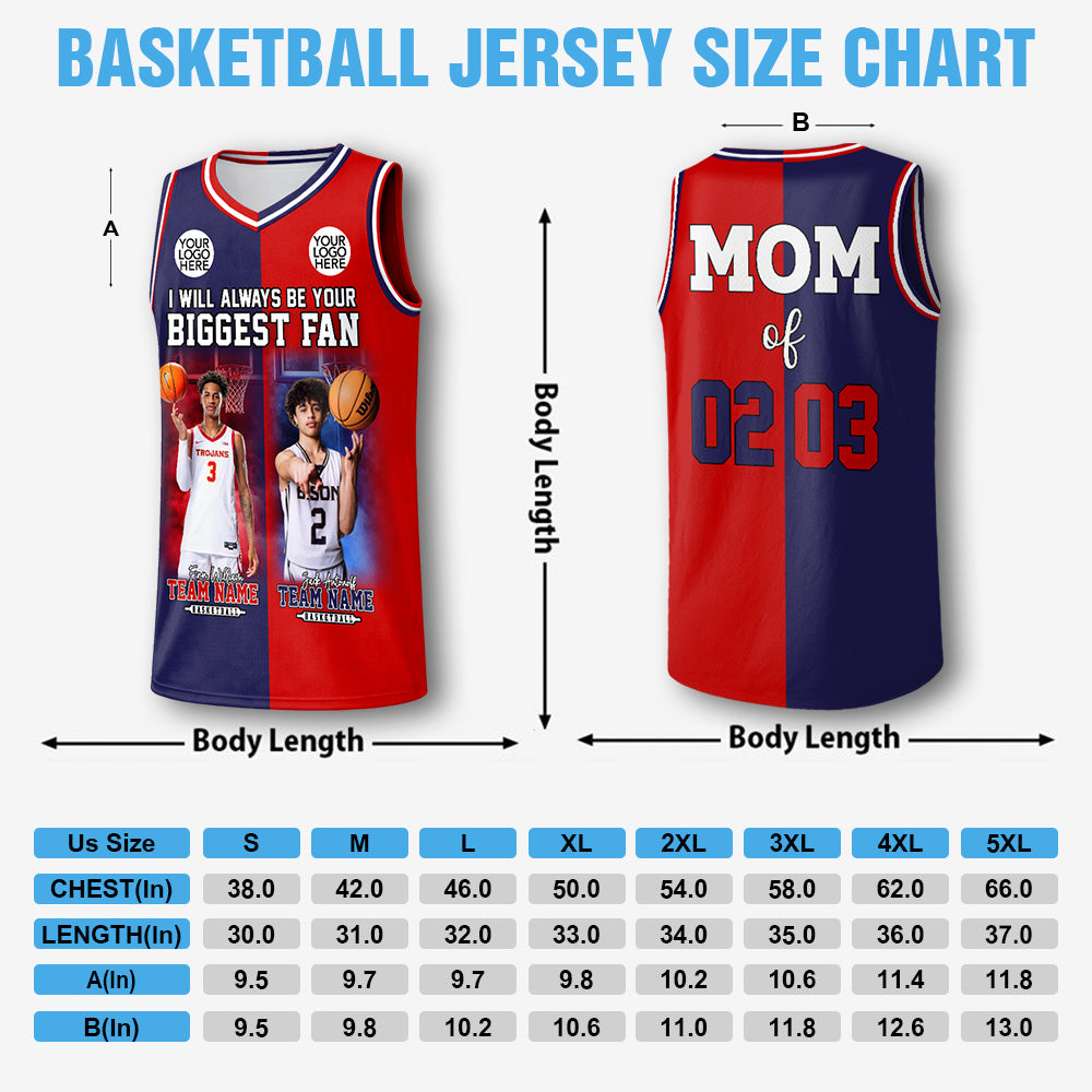 Custom Any Two Basketball Team, Personalized Photo Basketball Jersey, Gift For Basketball Lover T1807