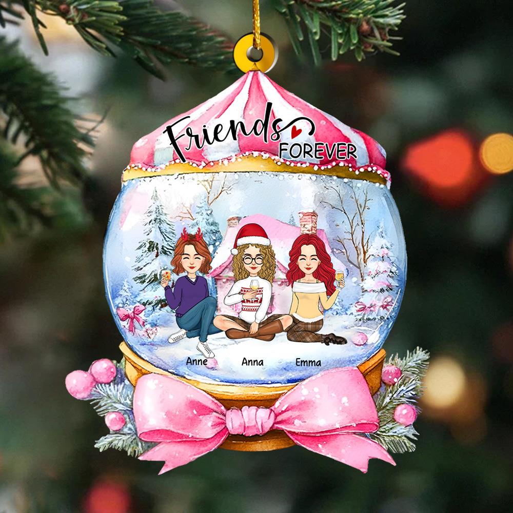 Besties Forever Wonderful Time Ornament - Personalized Acrylic Ornament Nh00